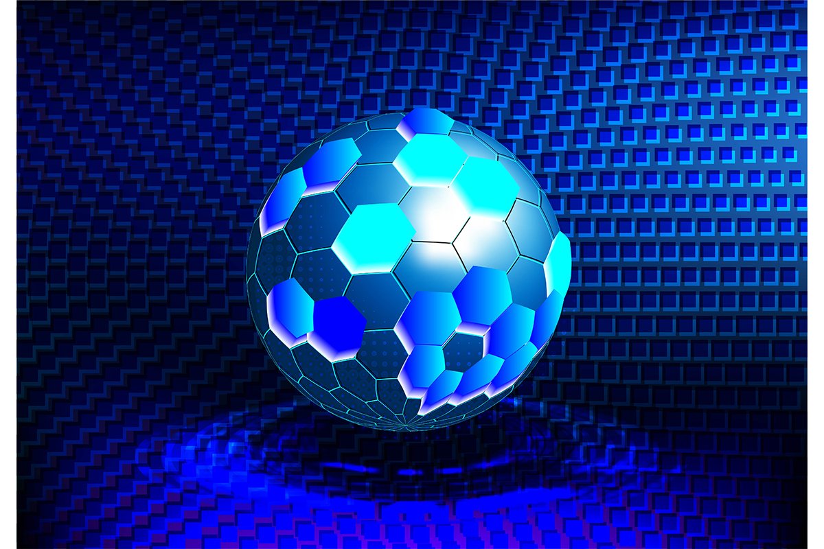 Molecular structure, Ball Tech, Technology Background, Vecto example image 1