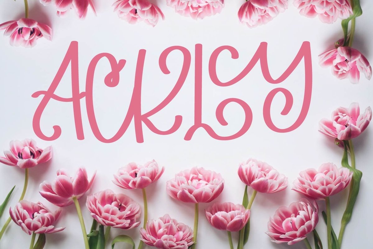 Ackly - A swirly fun typeface example image 1