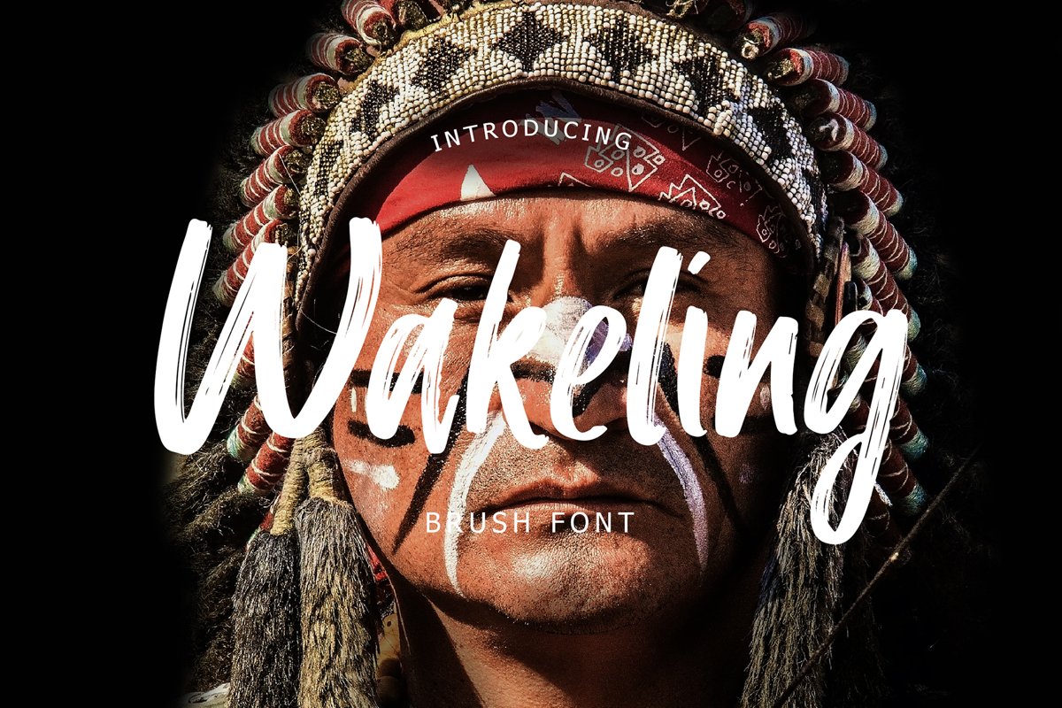 Wakeling Brush Font example image 1