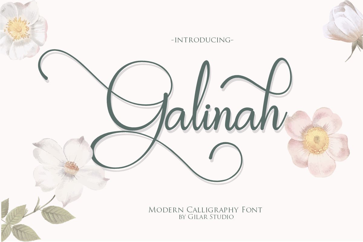 Galinah | Modern Calligraphy Font example image 1