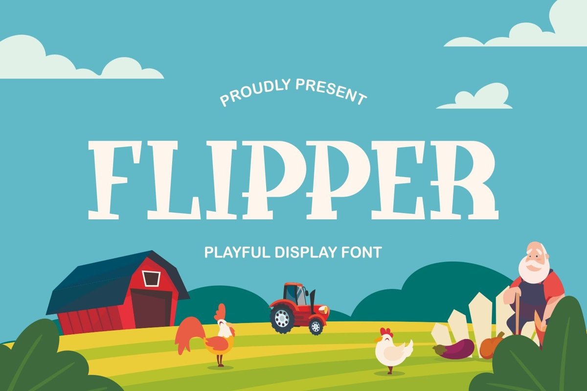 Flipper - Playful Display Font example image 1