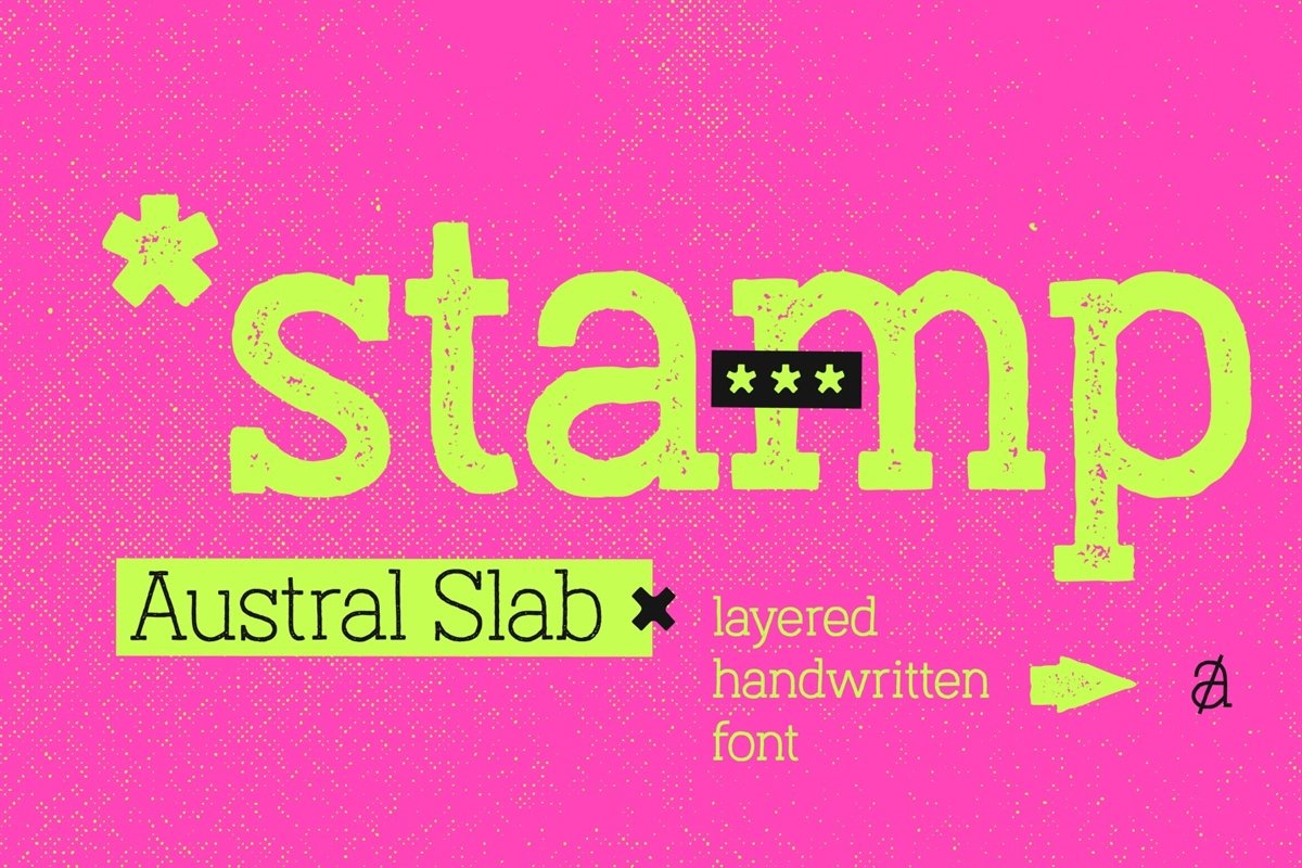 Austral Slab Stamp example image 1