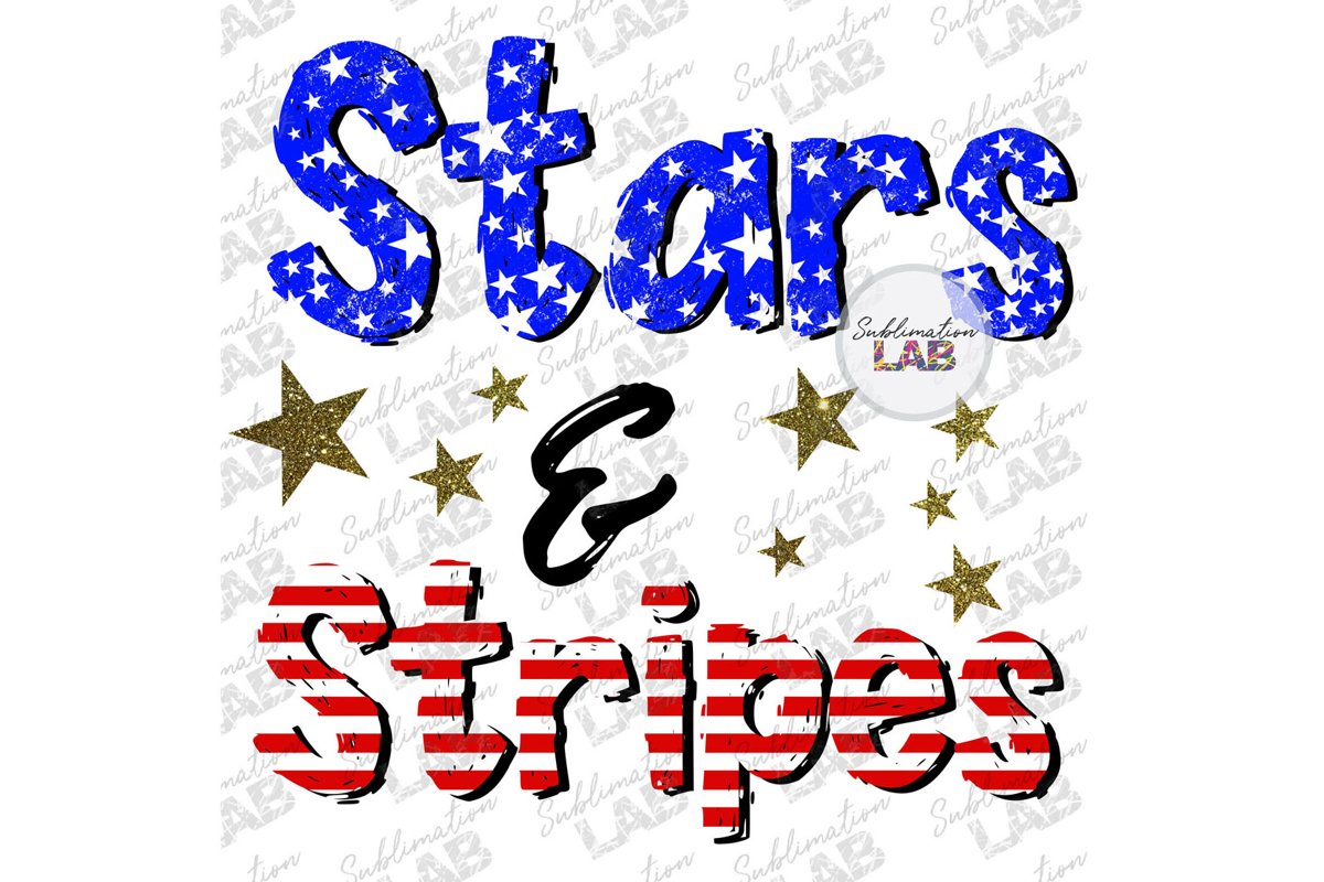 Stars And Stripes 4th of July Patriotic Sublimation Design example image 1