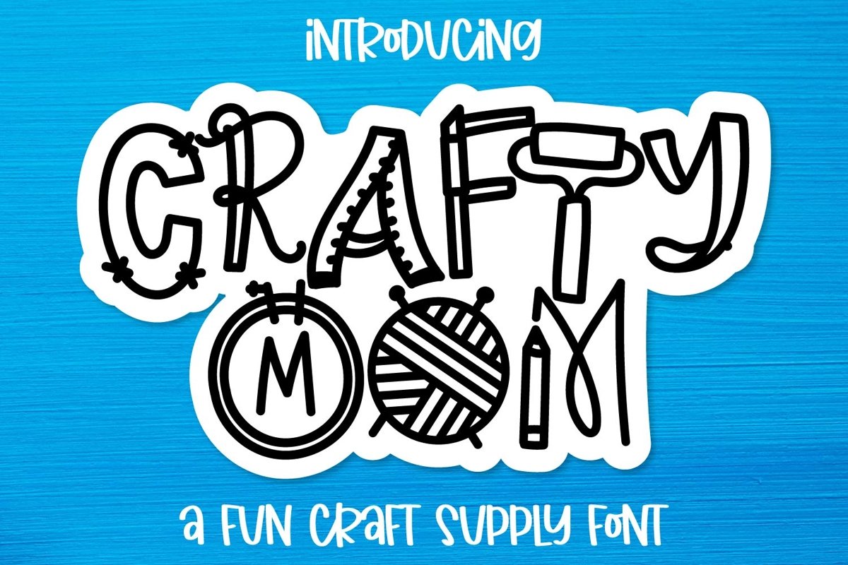 Crafty Mom - A Fun Craft Supply Font example image 1
