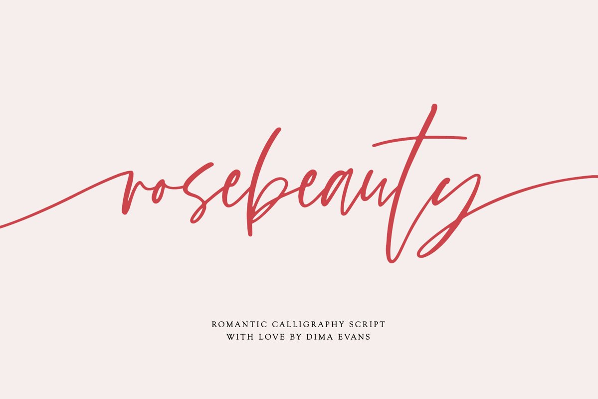 Rosebeauty I Font with Swashes example image 1