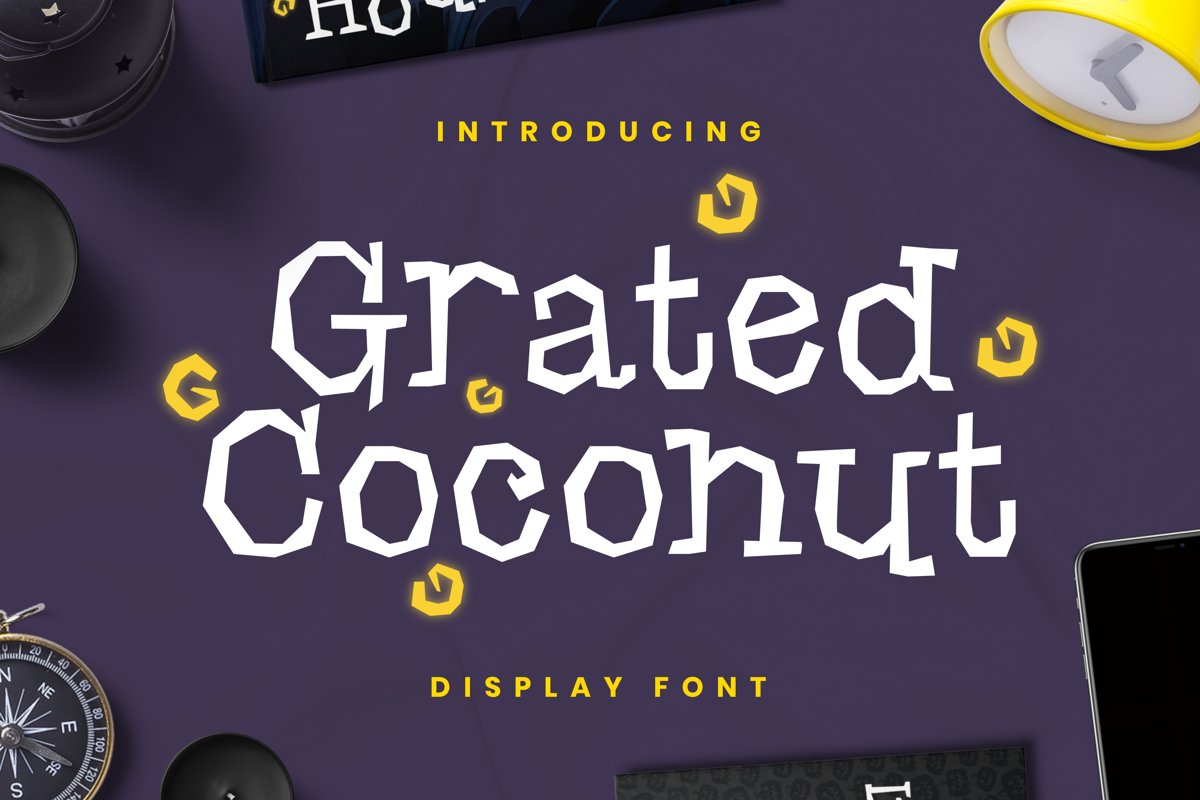 Grated Coconut Font example image 1