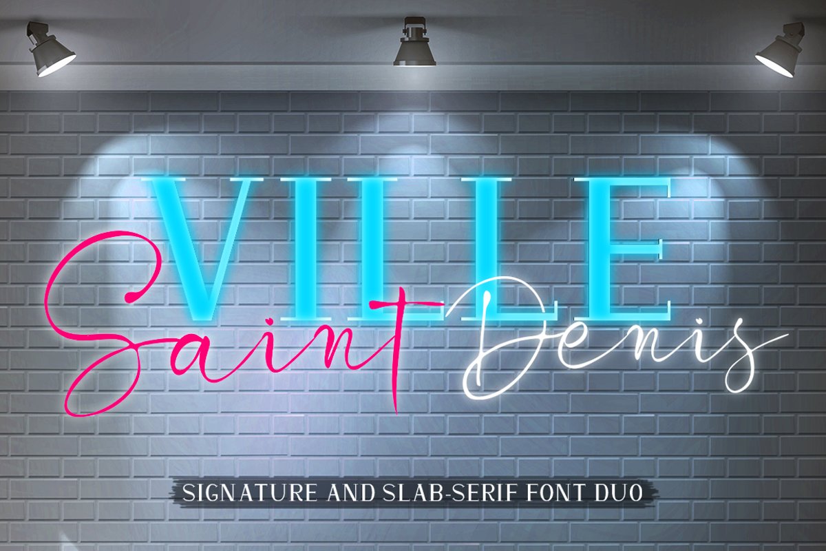 Ville Saint Denis - Font DUO example image 1