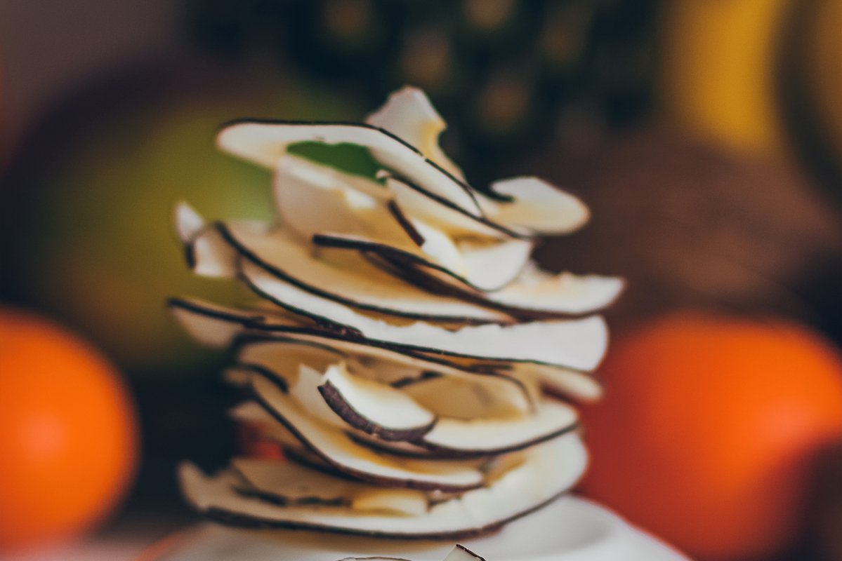 Dried homemade healthy fresh dehydrated slices of fruits. example image 1