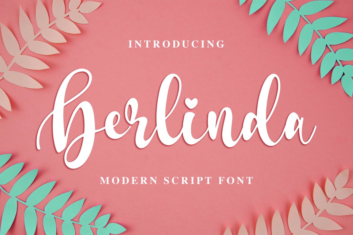 Berlinda - Modern Script Font example image 1