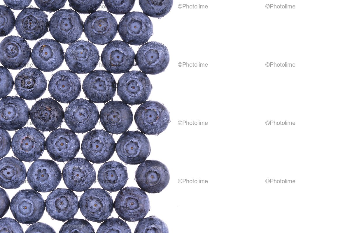 Set of blueberries isolated on white. example image 1