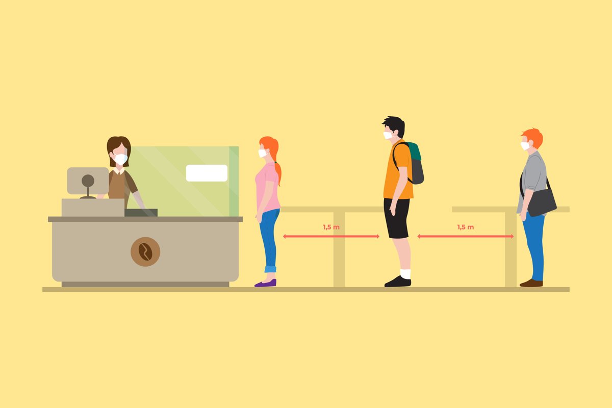 Social Distancing Illustrations example image 1