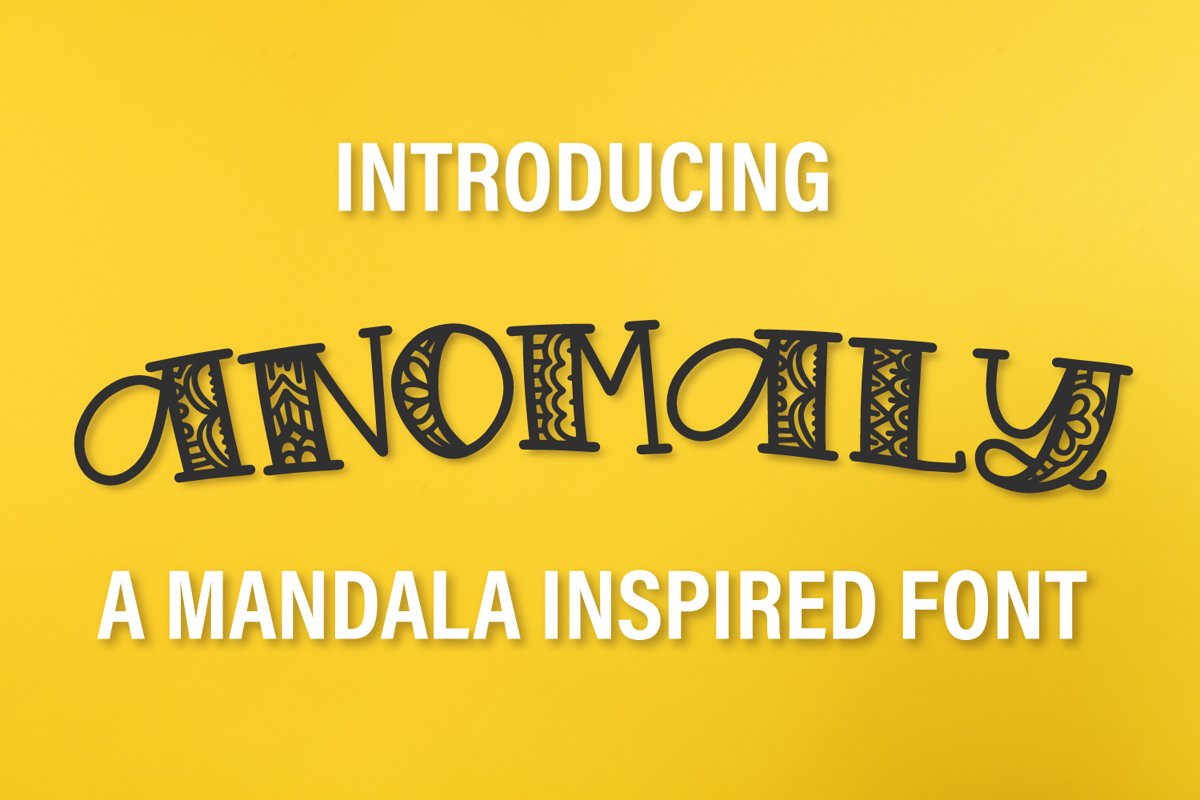 Anomaly - A Mandala Inspired Font example image 1