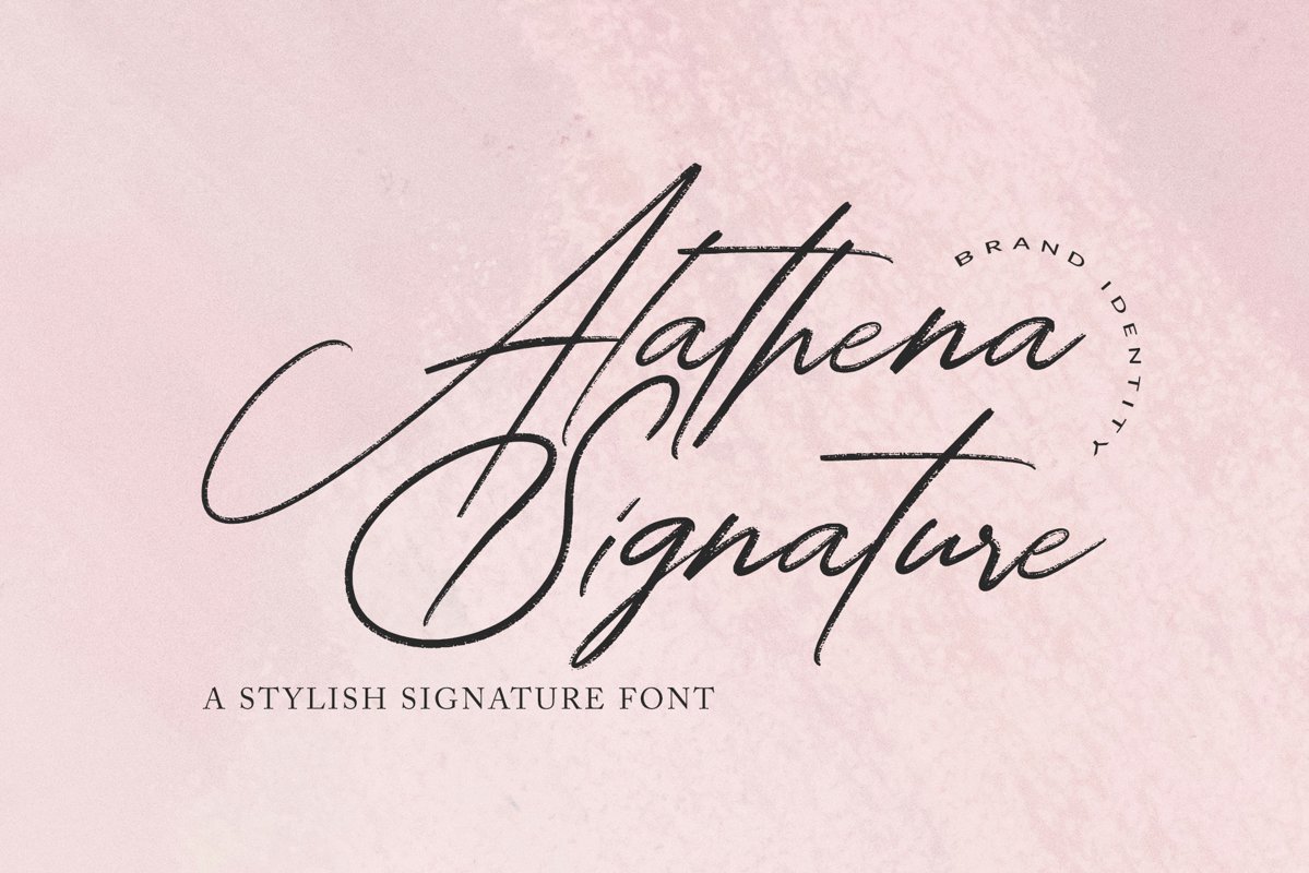 Alathena Signature Font example image 1