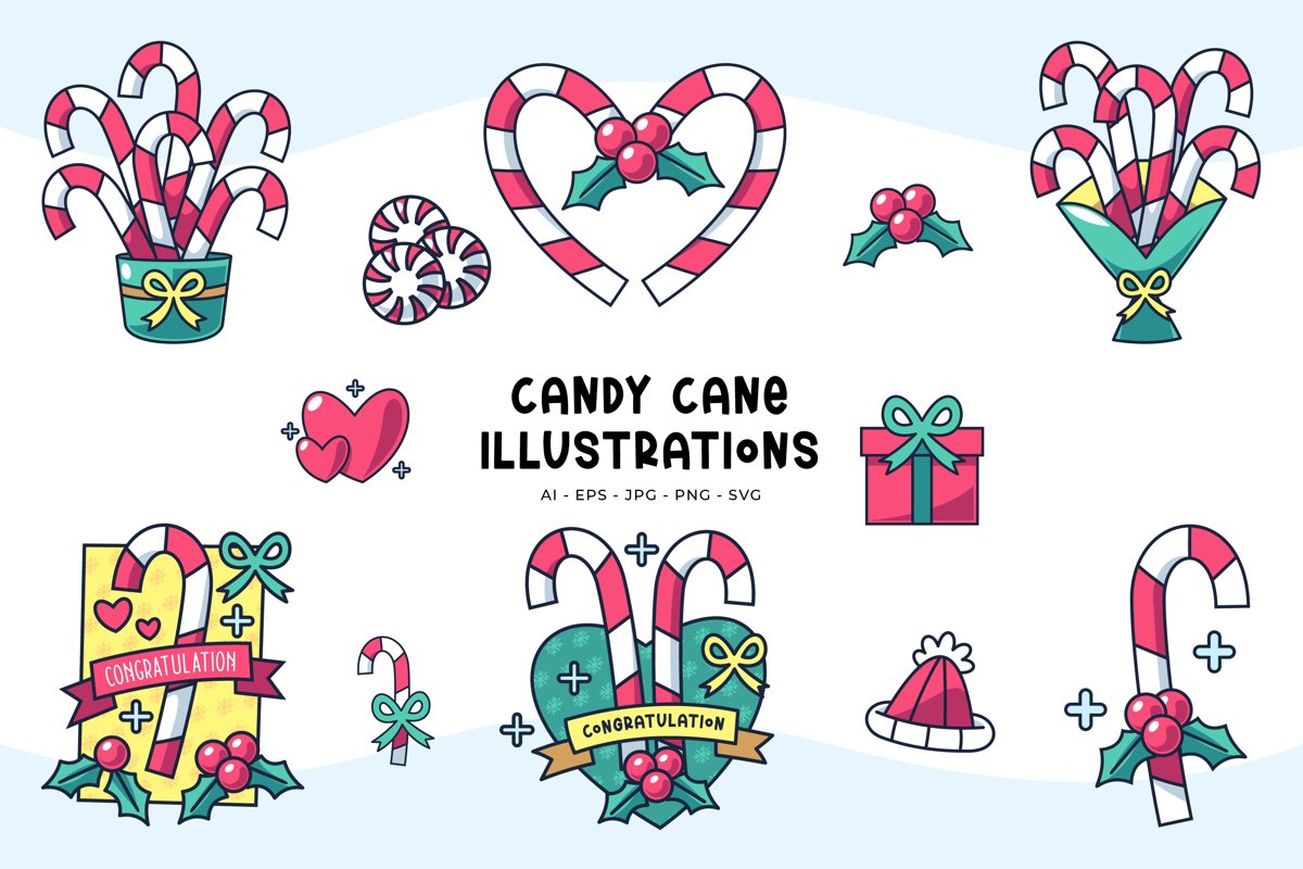 Candy Cane Illustrations example image 1