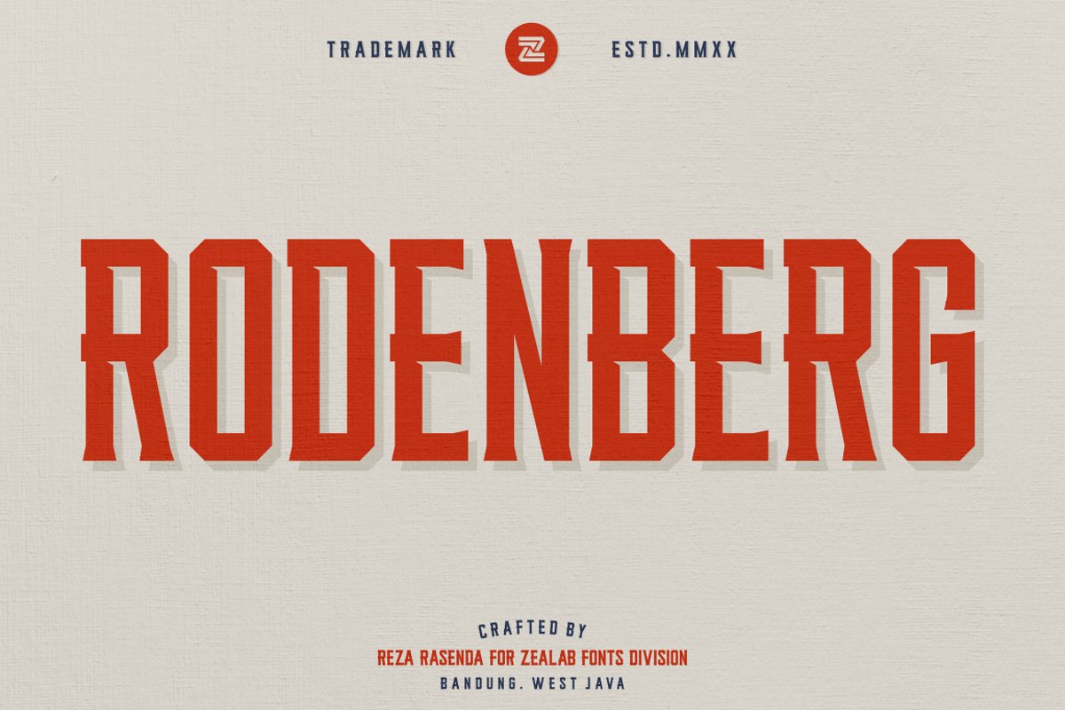 RODENBERG MULTIPURPOSE DISPLAY TYPEFACE example image 1