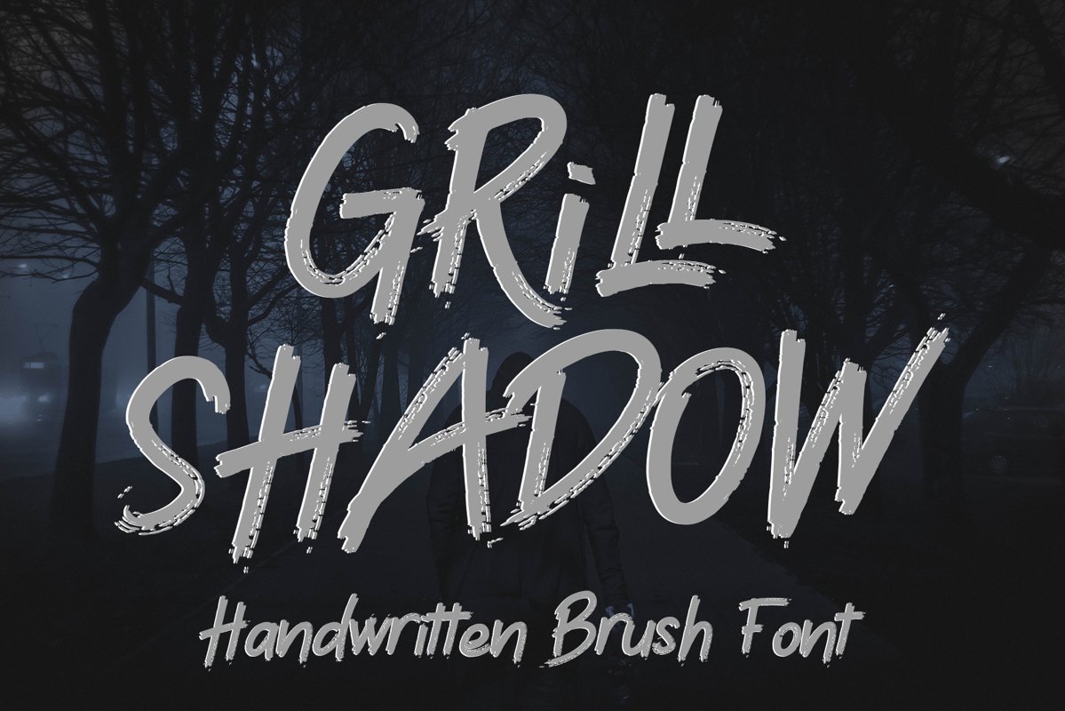 Grill Shadow - Brush Font example image 1