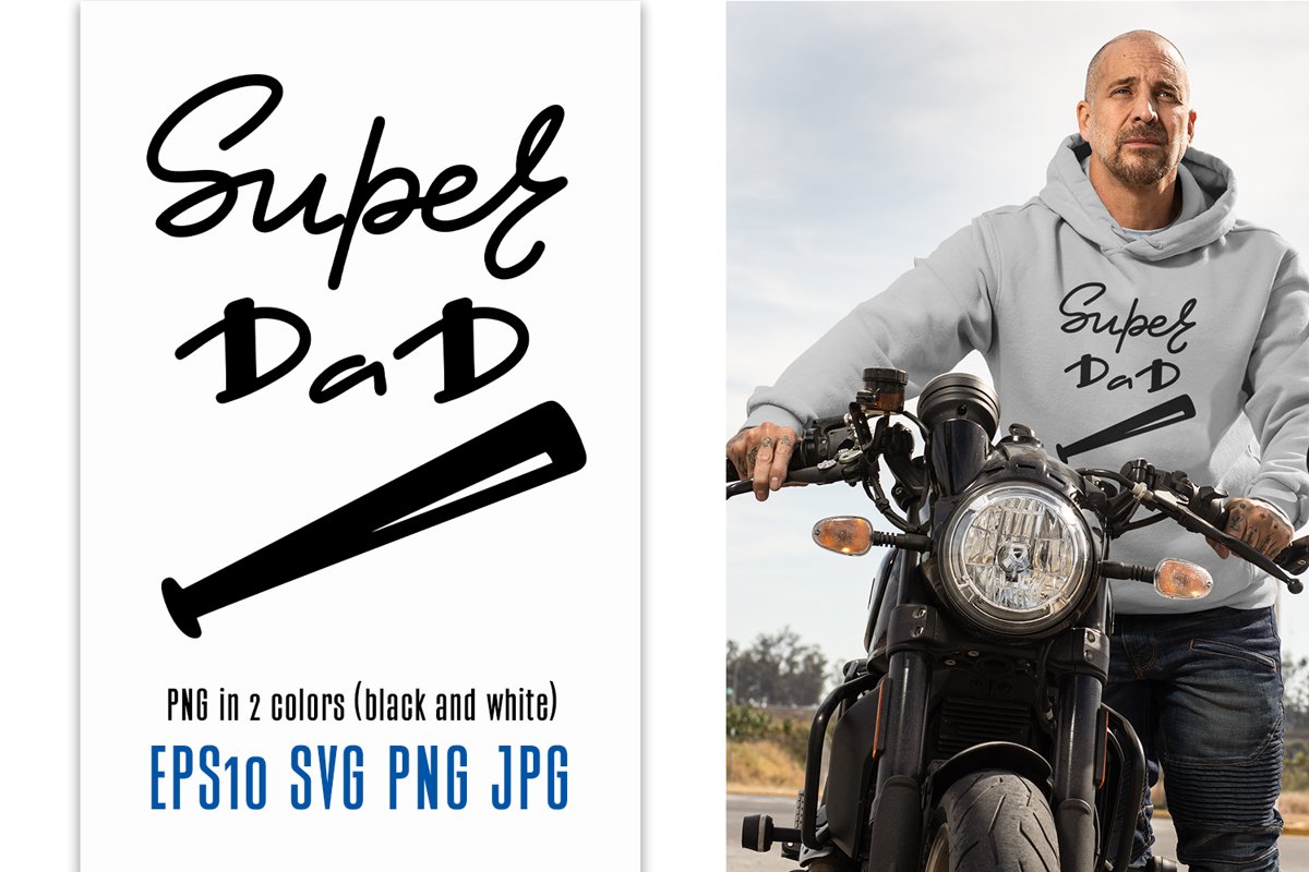 Happy Father's Day. Super Dad quote. example image 1