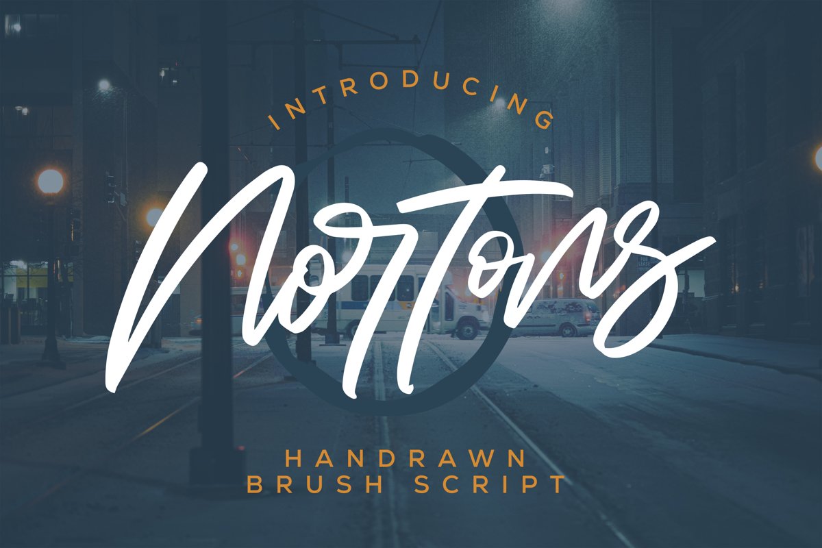 Nortons - Handrawn Brush Script Font example image 1