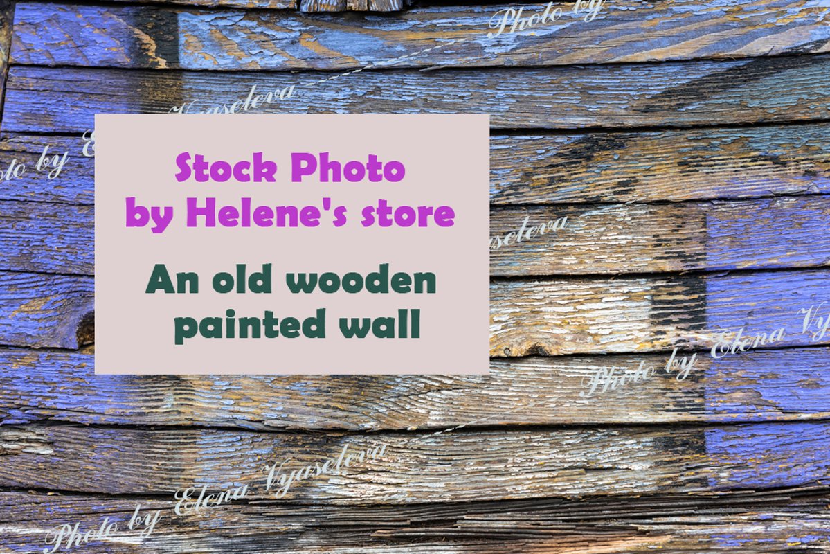 Texture of an old wooden painted wall example image 1