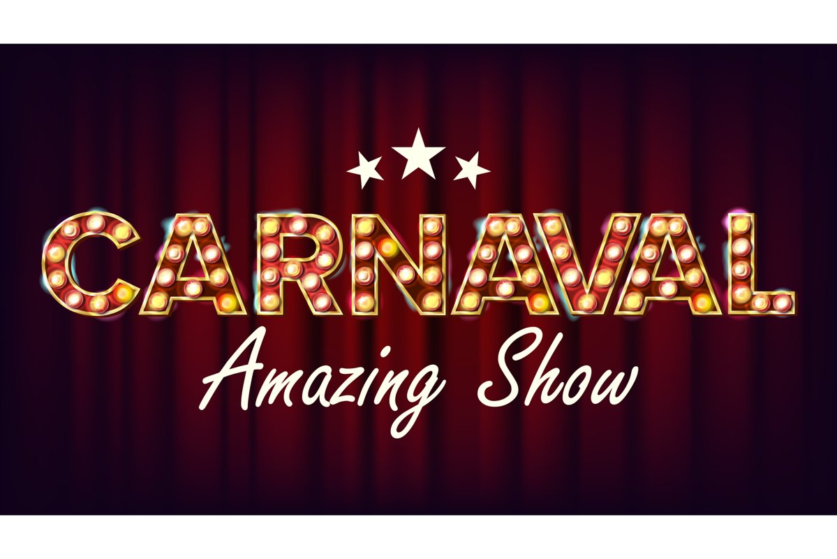 Carnaval Amazing Show Banner Sign Vector. For Party example image 1