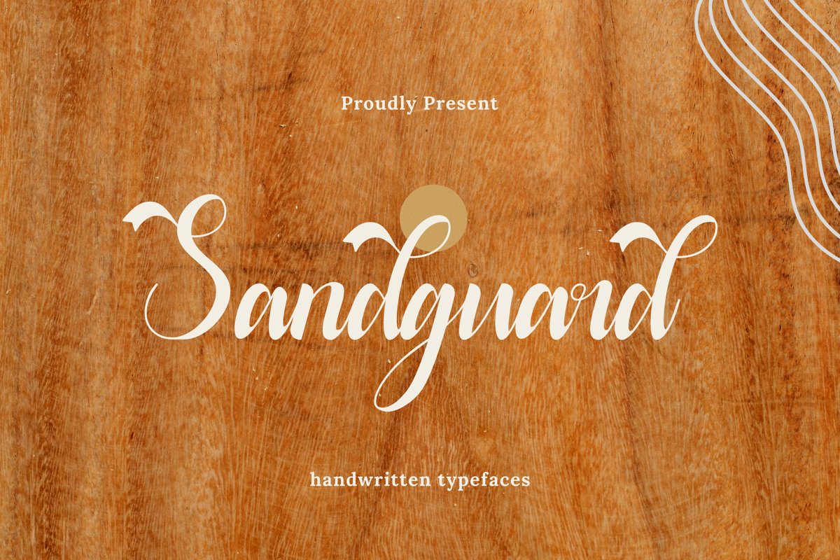 Sandguard - Script Font example image 1