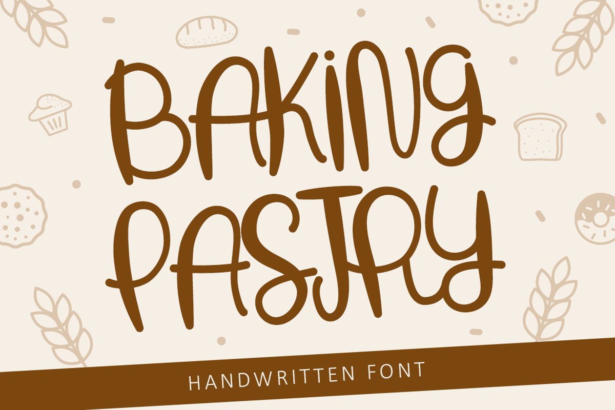 Baking Pastry - Handwritten Font example image 1