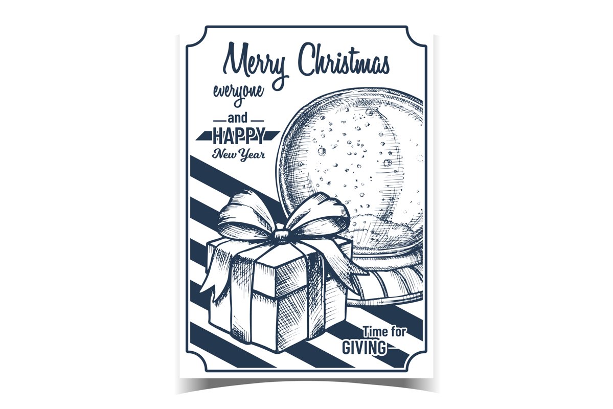 Merry Christmas Gifts Advertising Banner Vector example image 1