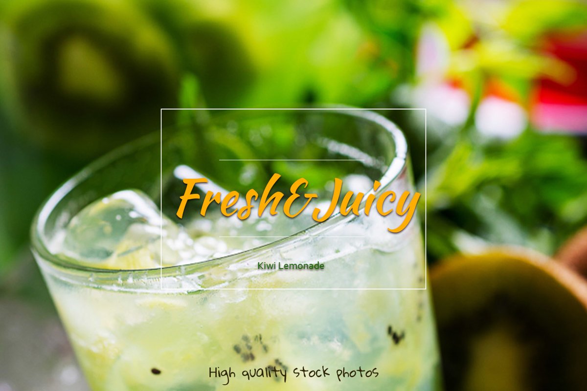 Kiwi lemonade. Fresh tropical drinks with ice and mint. example image 1