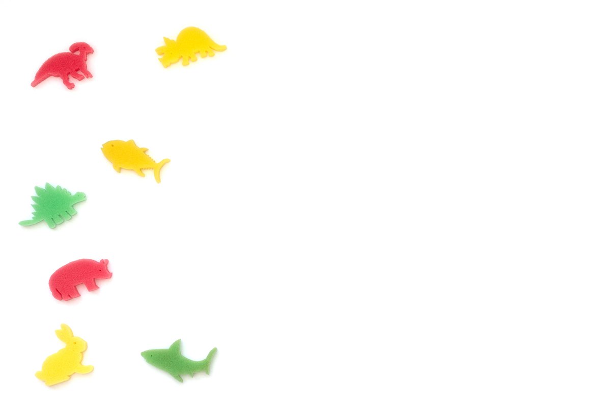 Multi-colored set of various soft animals example image 1