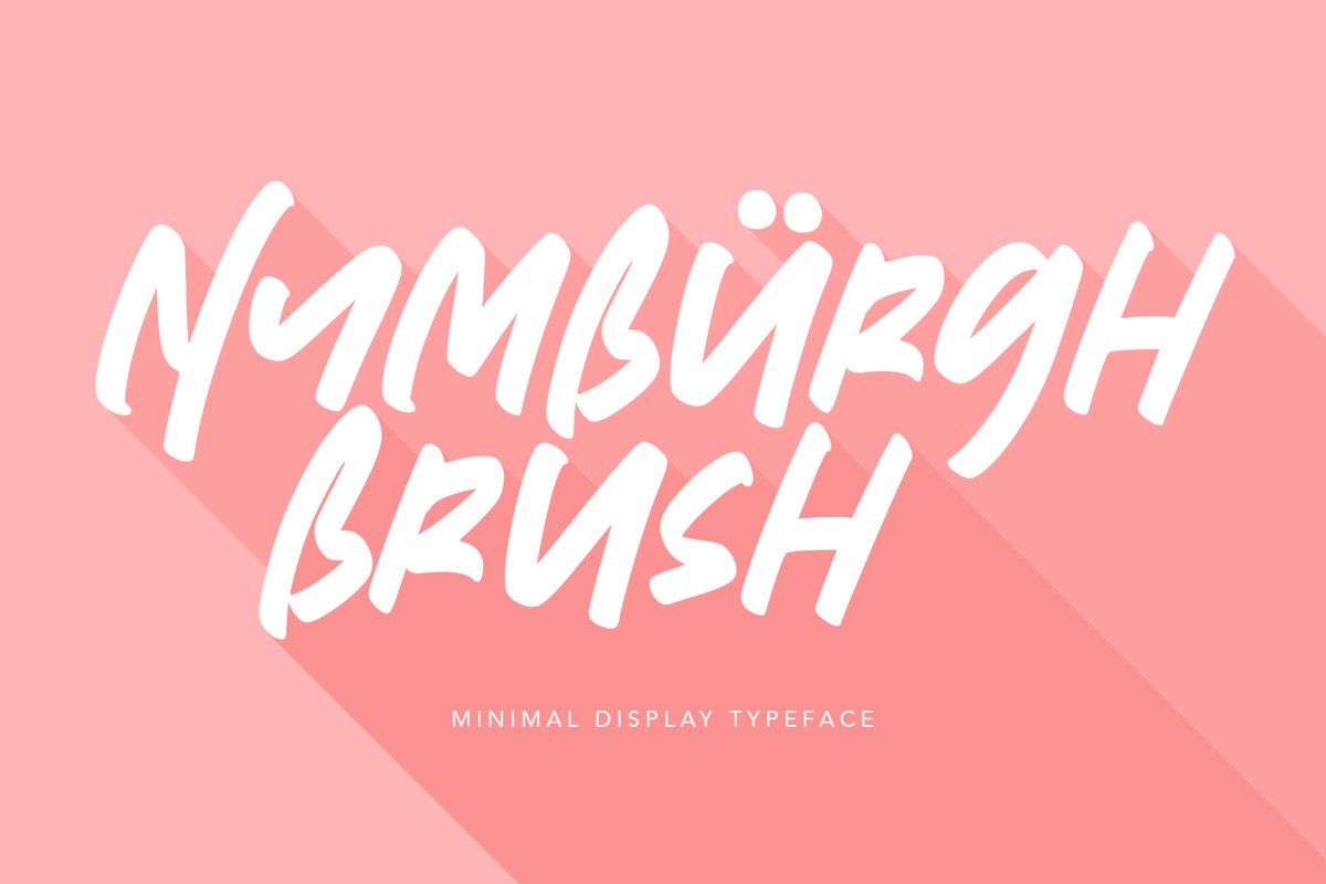 Nymburgh Brush Minimal Display Typeface example image 1