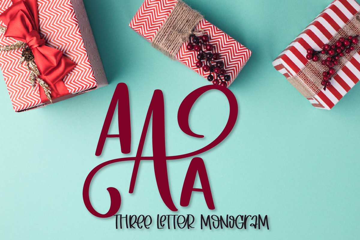 3 Letter Monogram Type - Initials Font example image 1