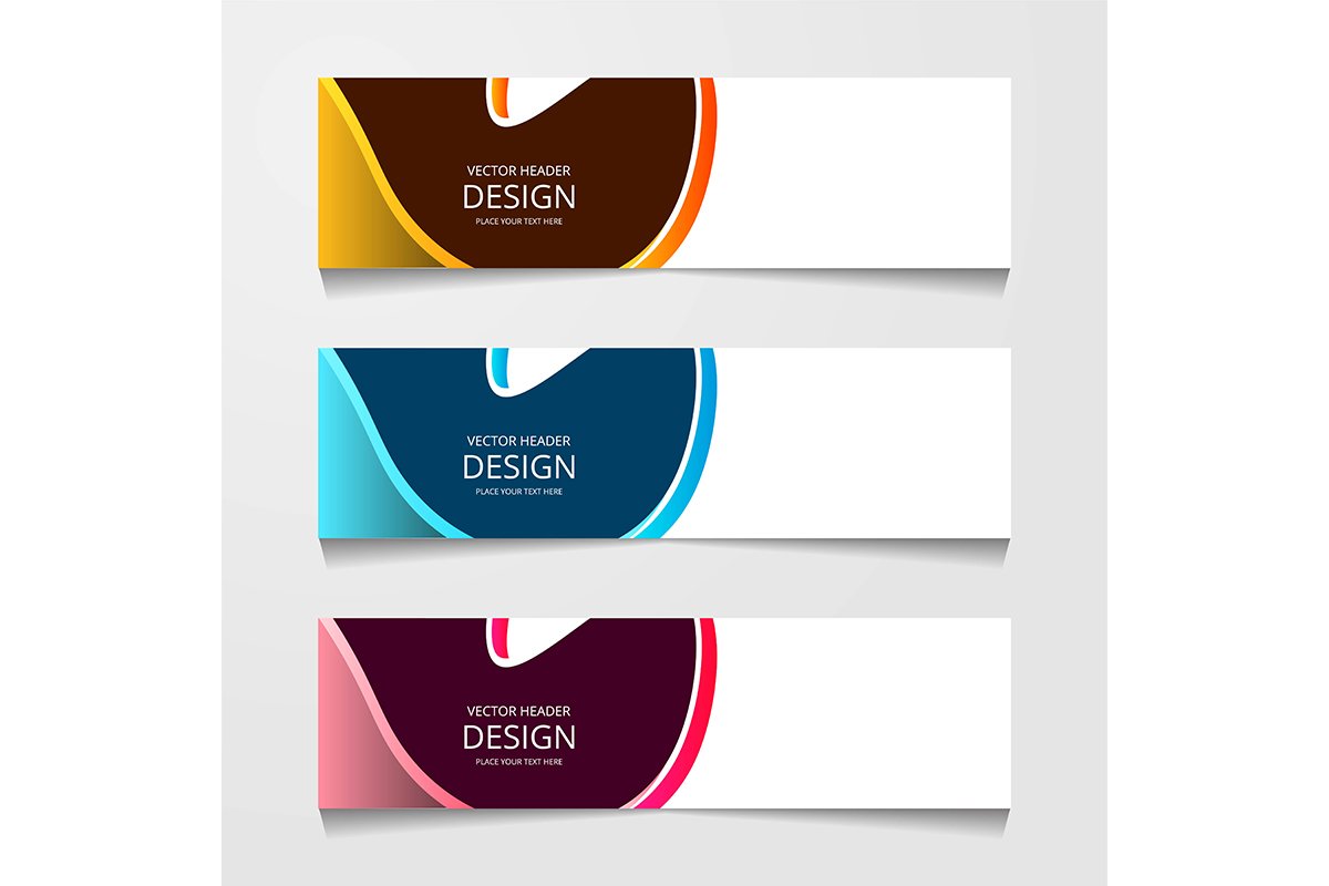 abstract geometric design banner web template. Vector Illust example image 1