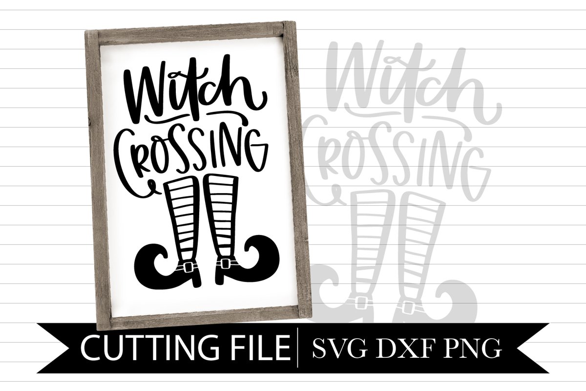 Witch Crossing - Hand lettered SVG example image 1