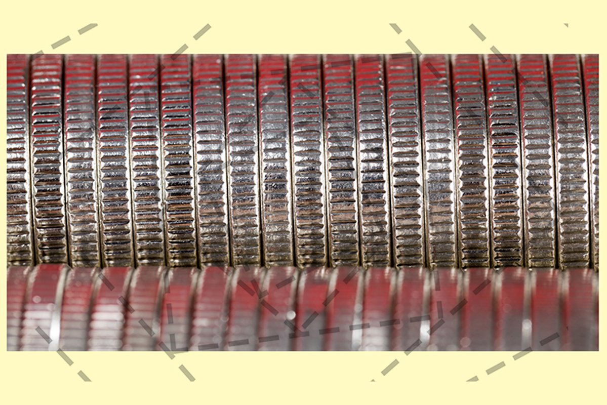 Coins red light stack. example image 1
