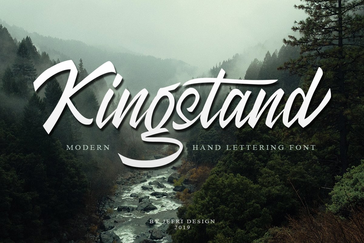 Kingstand Modern Hand Lettering Script example image 1
