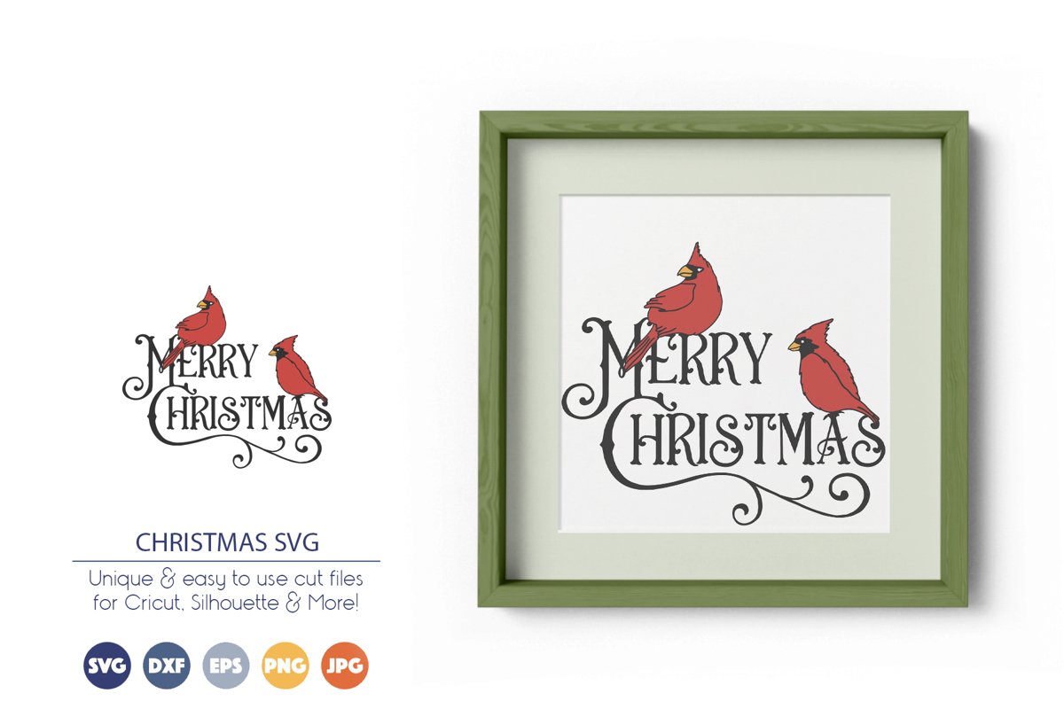 Download Merry Christmas Svg Cardinal Bird Svg