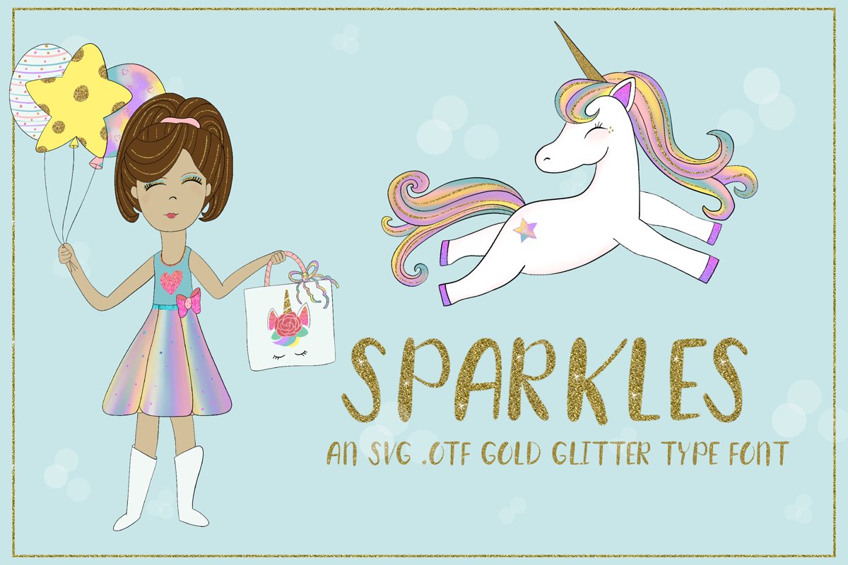 Sparkles, glitter font, glitter letters example image 1