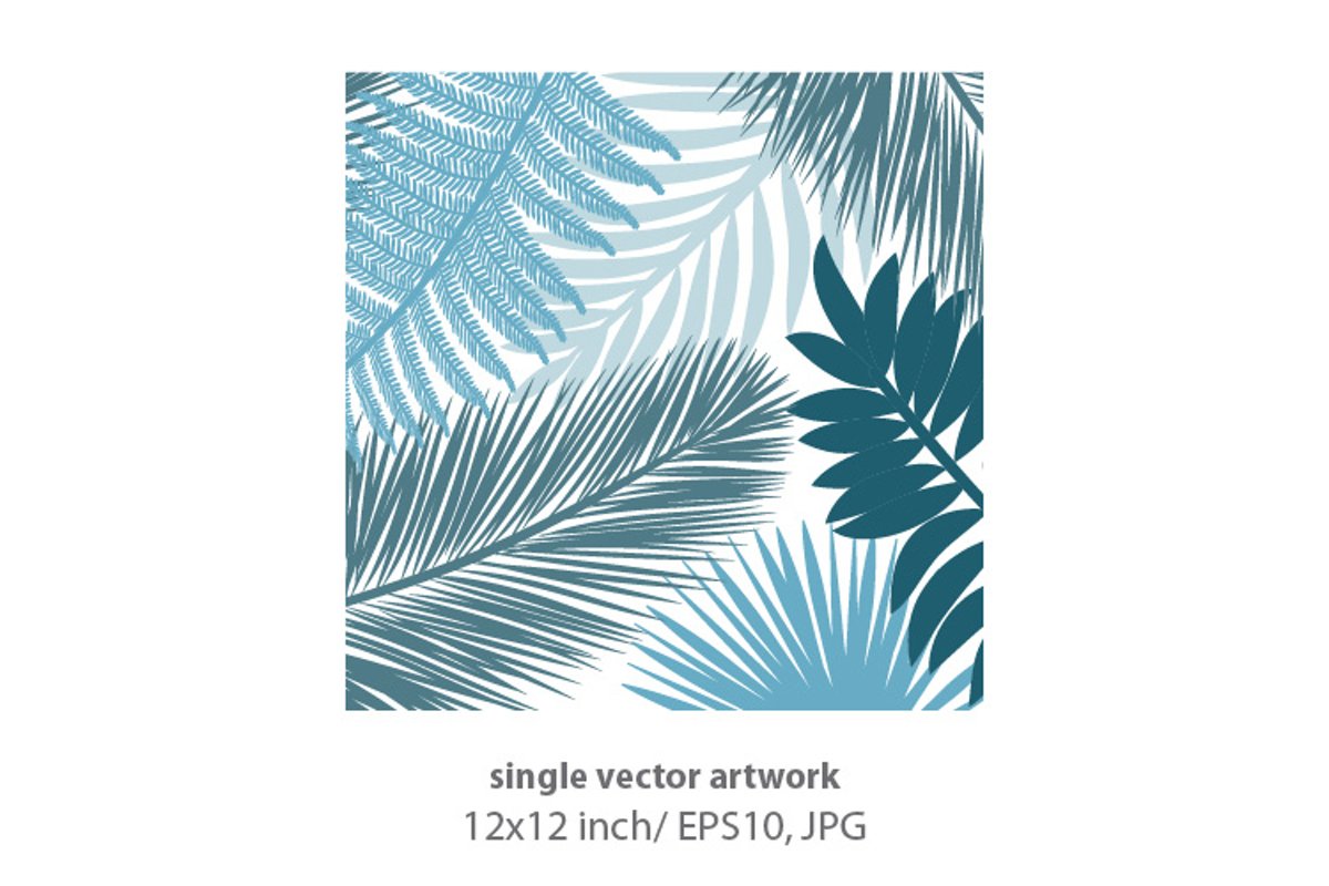 Palm branches - VECTOR ARTWORK example image 1