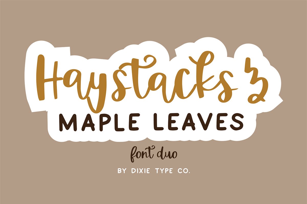 HAYSTACKS & MAPLE LEAVES Fall Font Duo example image 1