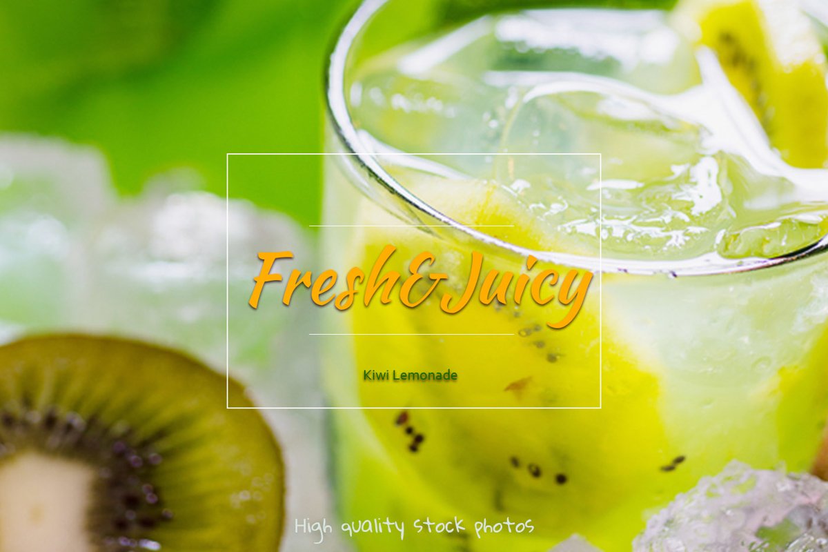 Kiwi lemonade. Fresh tropical drinks with ice and mint. example image 1