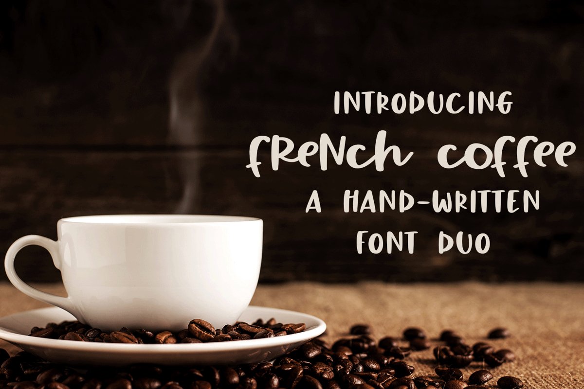 French Coffee - A Hand-Written Font Duo example image 1