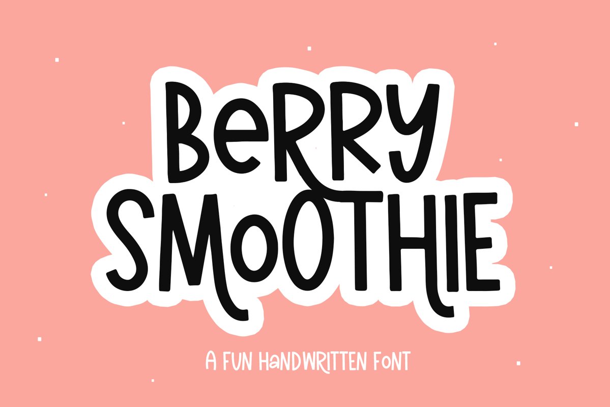 Berry Smoothie - A Fun Handwritten Font with Alternates example image 1
