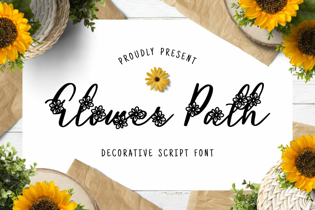 Flower Path Font example image 1