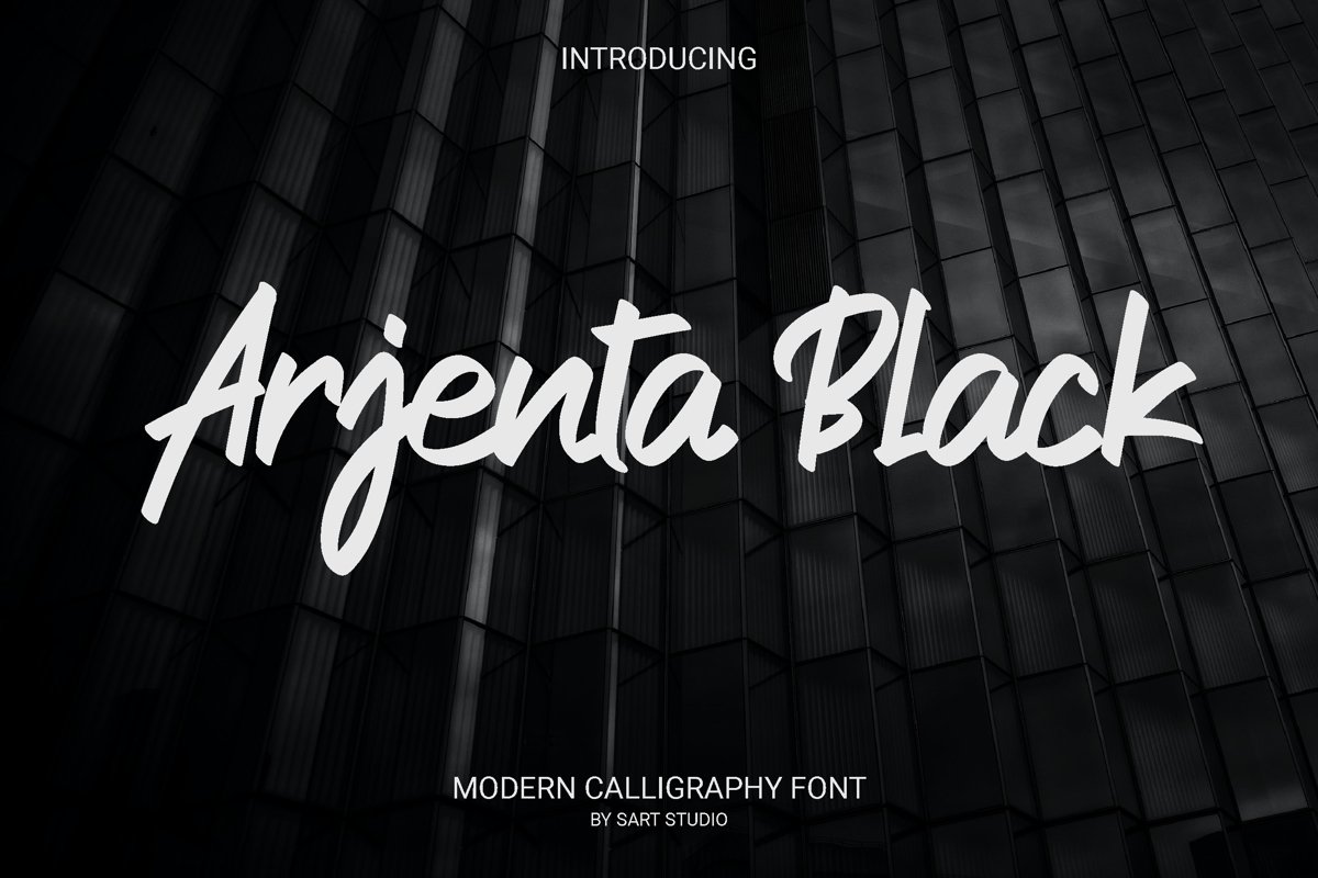 Arjenta Black - Modern Calligraphy Font example image 1