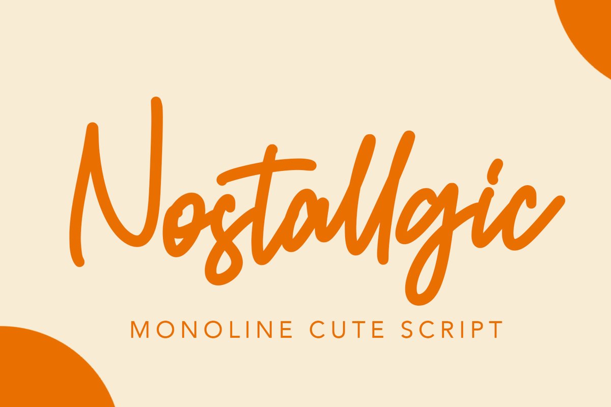 Nostallgic - Script Handwritten Fonts example image 1