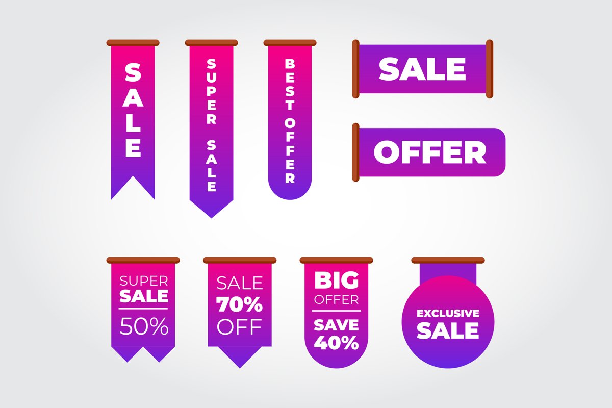 Flat Sale Label Collection example image 1