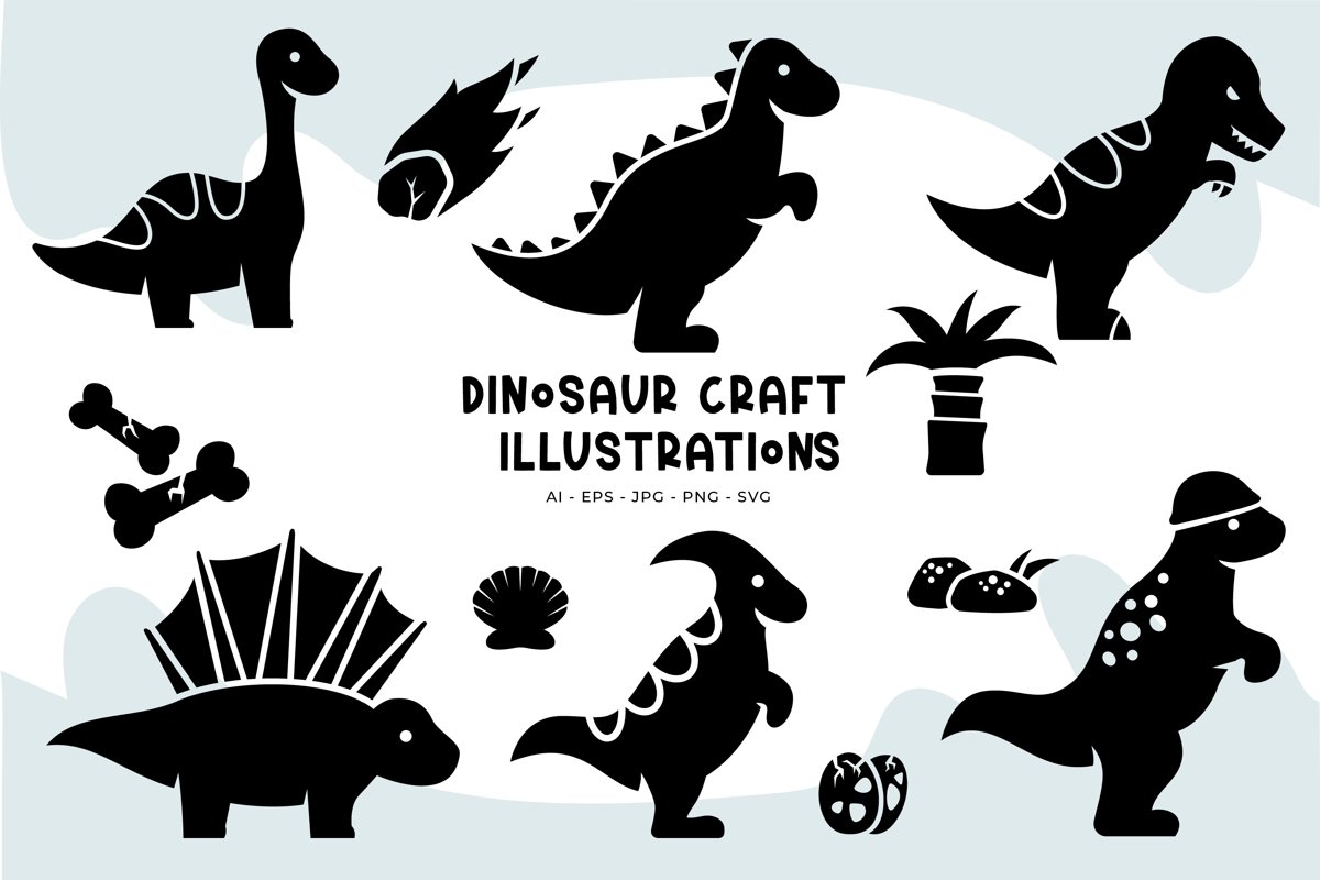 Dinosaur Illustrations example image 1