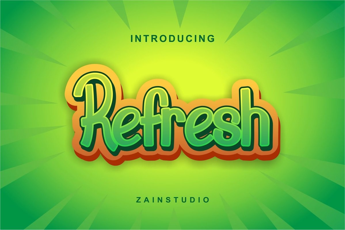Refresh Display Font example image 1