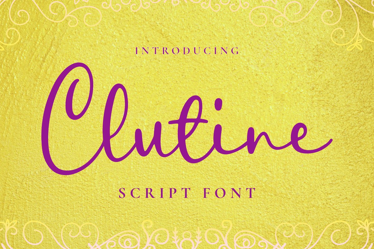 Clutine Font example image 1