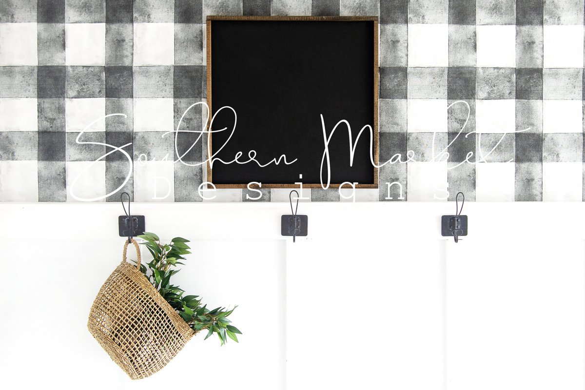 24x24 Real Wood Sign Mock Up | Wood pallet Sign Flat Lay | example image 1